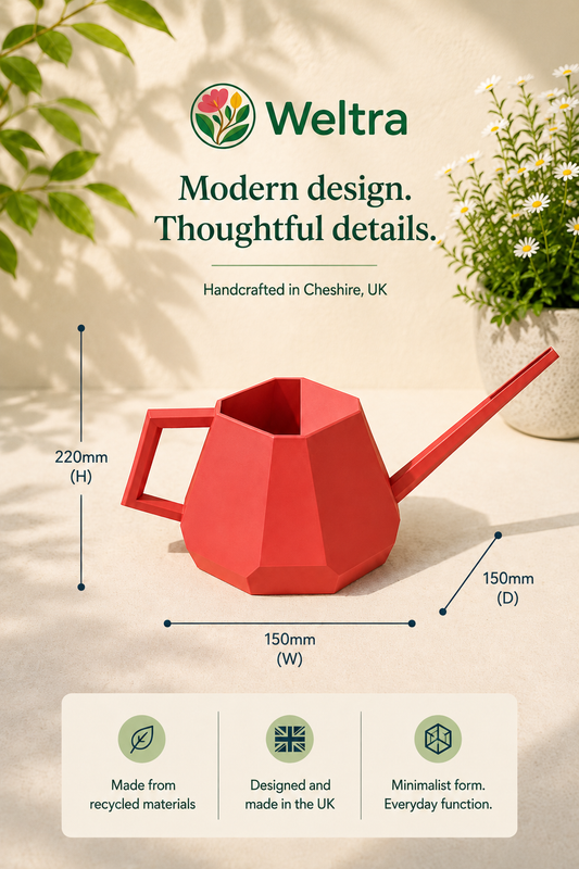 Geometric Watering Can — 1L & 3L | Handmade 3D-Printed | Weltra