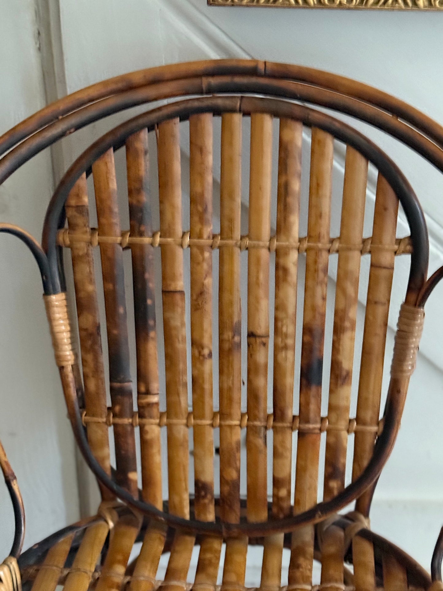 19th Century Little Tiger Bamboo Child or Display Chair