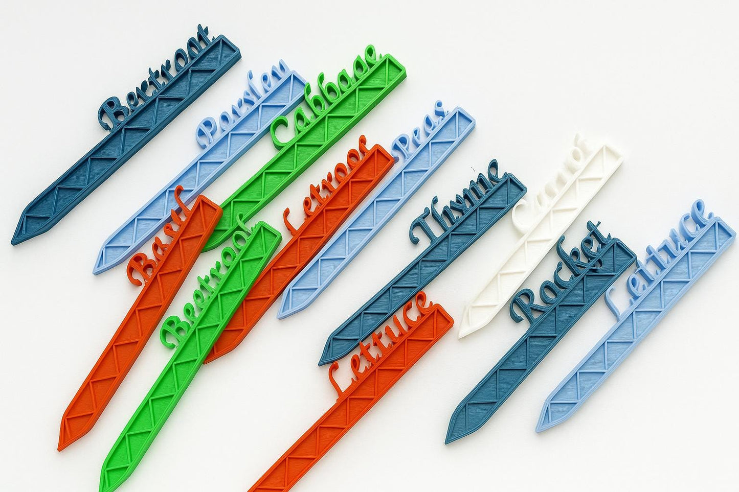 Custom 3D Printed Garden Plant Labels/Stakes – Personalized Name Markers for Herbs, Flowers, Vegetables and More – Weatherproof Durable