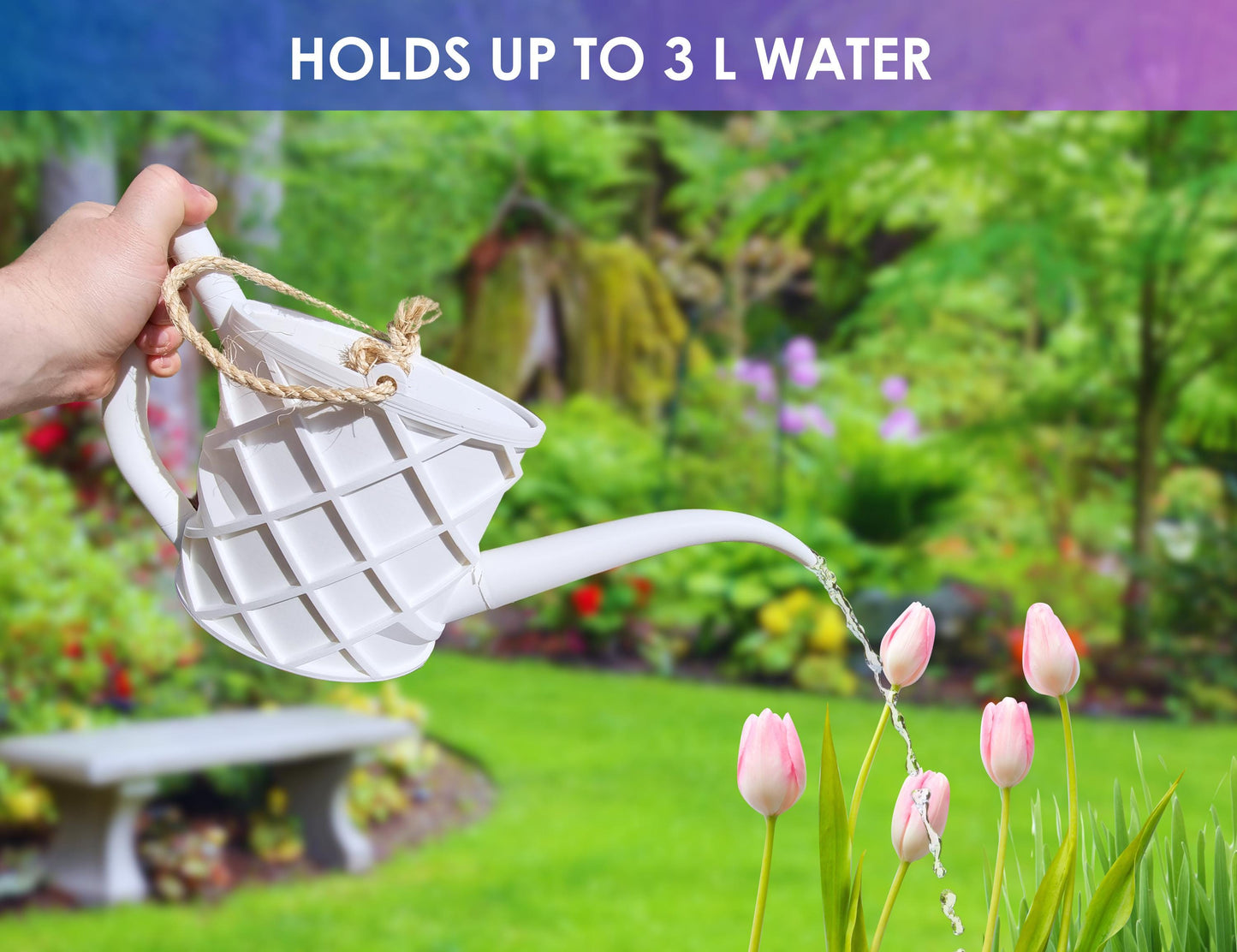 3D Printed Diamond Pattern Watering Can