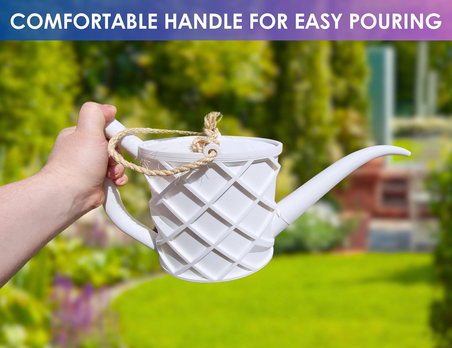 3D Printed Diamond Pattern Watering Can