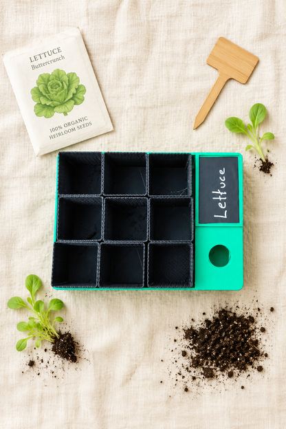 Self-Watering 9-Pod Seed Propagator | Larger Automatic Watering Tray with Flexible Pop-Out Pods for Herbs, Flowers & Vegetables