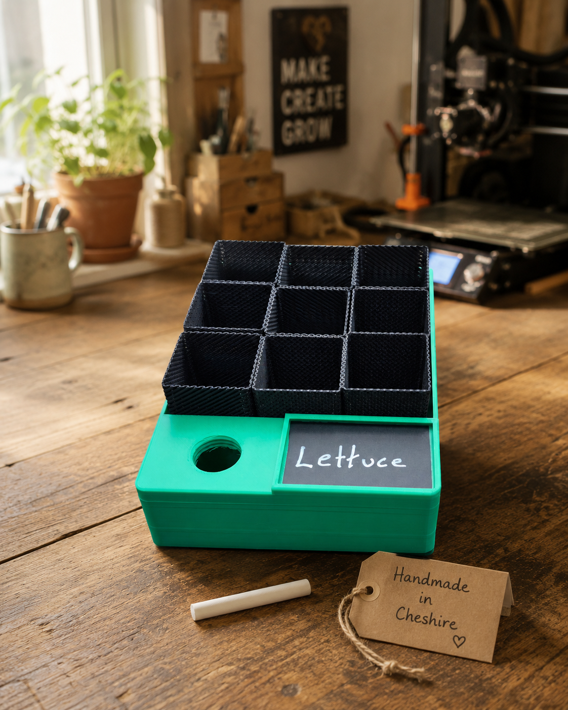 Self-Watering 9-Pod Seed Propagator | Larger Automatic Watering Tray with Flexible Pop-Out Pods for Herbs, Flowers & Vegetables