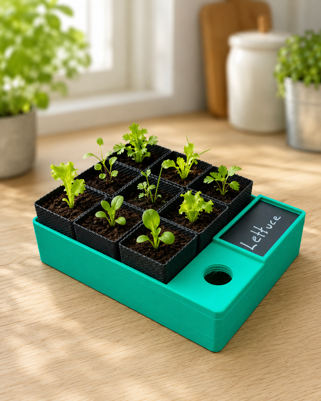 Self-Watering 9-Pod Seed Propagator | Larger Automatic Watering Tray with Flexible Pop-Out Pods for Herbs, Flowers & Vegetables