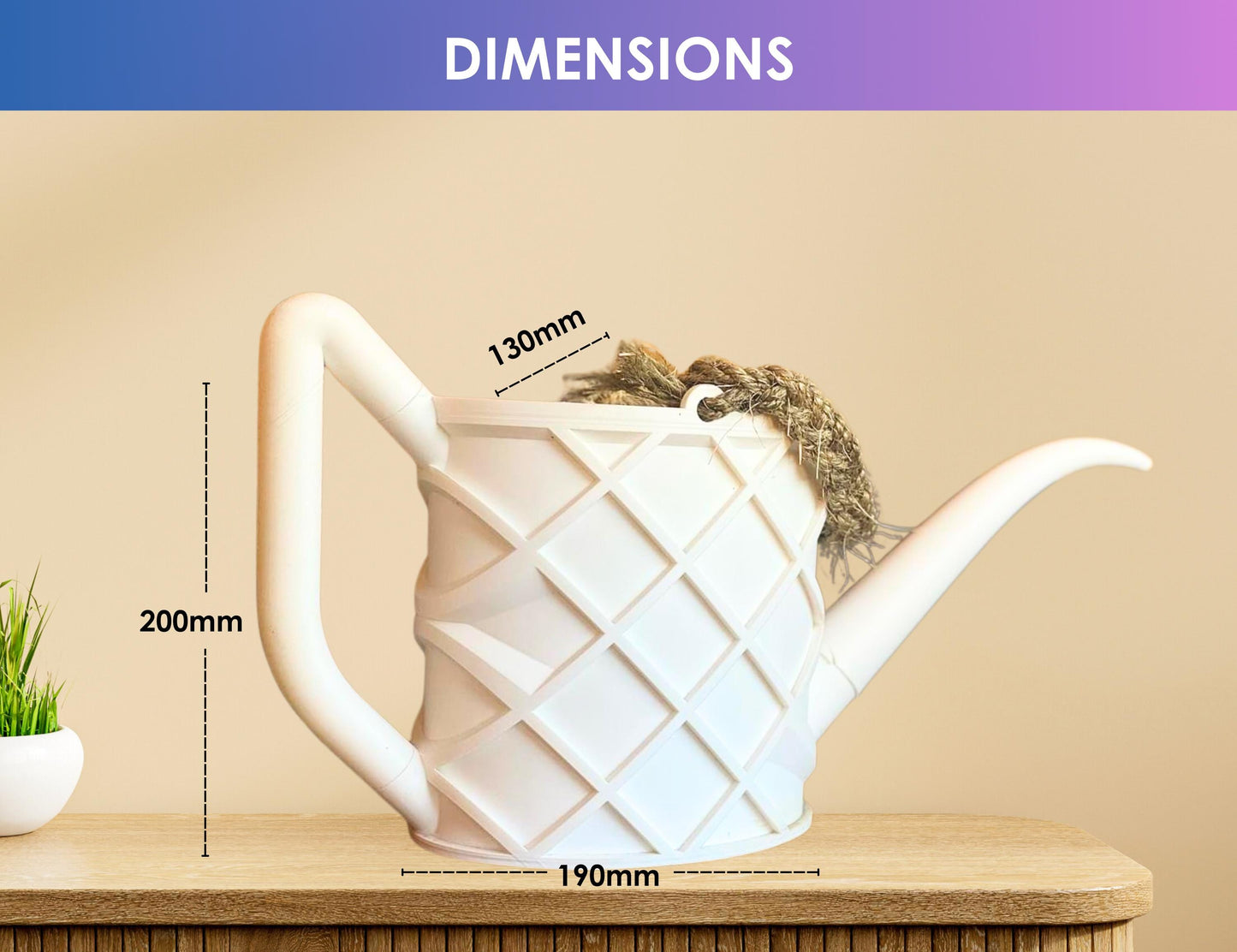 3D Printed Diamond Pattern Watering Can